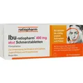 Produktbild: IBU-RATIOPHARM 400 mg akut Schmerztbl.Filmtabl. 20 St. PZN 00266040
