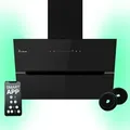 Produktbild: KKT KOLBE Dunstabzugshaube 60 cm 782 cbm/h Umluft Abluft Kopffrei Wandhaube Schwarz Glas Smart WiFi App WLAN RGBW-LED-Beleuchtung ECCO6005SM - Schwarz