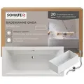 Produktbild: Schulte Badewanne Onda, Körperform, Sanitäracryl, Weiß, Größenauswahl, (Komplett-Set, inkl. Wannenträger und Ablauf), 200x90 cm weiß 90 cm x 200 cm
