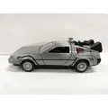 Produktbild: Jada Toys Delorean Zurück in die Zukunft II, Metall, Maßstab 1:32, Sammelmodell mit Klapptüren, Typ Möwe, offizielle Replik des Films für Fans... - Grau