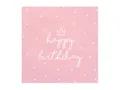 Produktbild: Servietten Happy Birthday rosa 33x33cm/20St.