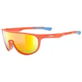 Produktbild: Uvex sportstyle 515 - Sportbrille für Kinder - starker Schutz vor Sonnenstrahlung - druckfreier Sitz & perfekter Halt - orange matt/mirror orange - one size