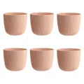 Produktbild: ENGELLAND 6 x Blumentopf mit Drainagesystem Pflanzkübel Übertopf Ø 12 cm Apricot