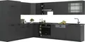 Produktbild: Vicco Eckküche Fame-Line, 347 x 46 cm ohne Arbeitsplatte, Dunkelgrau/Anthrazit