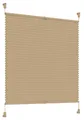 Produktbild: Plissee beige 65cm x 140cm Easyfix verspannt Plisseerollo Tür Fenster Faltrollo