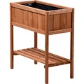 Produktbild: dobar® 58250e kompaktes Hochbeet | Erhöhtes Gemüsebeet | Kräuterbeet aus Holz | Balkonbeet für Salat | Pflanzkasten für Balkon/Garten/Terrasse | 76 x 40 x 80 cm | Braun