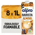 Produktbild: Alpro Barista Mandeldrink – Vegan und laktosefrei – Reich an Ballaststoffen – Mit Calcium und Vitaminen – UHT – 8 x 1 L