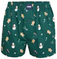 Produktbild: Happy Shorts Boxershorts Webboxer Weihnachten Schneemann Lebkuchenmann, Farbe:Snowman - Gingerbread, Grösse:S