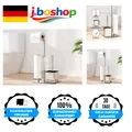 Produktbild: Toilettenpapierhalter Stehend Mit WC Bürste Edelstahl Glasregal