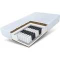 Produktbild: Matratze 160x200 Taschenfederkern Kokos Kaltschaum 7 Zonen H4 ATLAS Höhe 18 cm