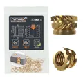 Produktbild: ruthex Gewindeeinsatz M4 SHORT - 50 Stk. RX-M4Sx4.0 BLEIFREIE Gewindebuchse aus Messing - stabile Einschmelzgewinde/Einpressmutter - Einschmelzen von Gewindehülse in 3D-Druck-Teile aus Kunststoff
