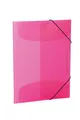 Produktbild: Sammelmappe A3 Pink Rosa Transluzent, Eckspanner-Mappe aus Kunststoff mit Gum...