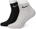 Produktbild: NIKE Socken Herren Damen 6 Paar One Quater Socks Kurze Socke Knöchelhoch Weiß Schwarz Gemischt (weiss grau schwarz) Größe 34 36 38 40 42 44 46 48 50, Farbe:weiß weiß/grau/schwarz, Größe:38-42