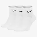 Produktbild: Nike Herren One Quarter Socks 3PPK Value Socken, 3er Pack, Weiß (White/Black 101), 38/42 (Herstellergröße: M)