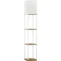 Produktbild: HOMCOM Stehlampe mit 3 Fächern E27 Sockel 40 W Weiß exkl. Glühbirne