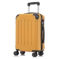 Produktbild: YONSLY Koffer Suitcase M Orange, Trolley Reisekoffer, Rollkoffer Handgepäck, Kabinenkoffer mit 4 Rollen 360°, Hartschalenreisekoffer, Zahlenschloss, Weicher Gummigriff
