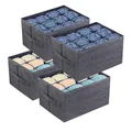 Produktbild: 4 Stück Kleiderschrank Organizer Schublade Aufbewahrungsbox für Kleidung - 12...