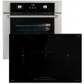 Produktbild: KKT KOLBE Backofen-Set Backofen und Induktionskochfeld SET8810IH77FZ, mit 2-Fach Teleskopauszug, Herdset / Heißluft / Kochmulde / Einbaubackofen schwarz