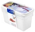 Produktbild: Rotho Domino 3er-Set Gefrierdosen 1.5l mit beschreibbarem Motiv auf dem Deckel, Kunststoff (PP) BPA-frei, weiss, 3 x 1.5l (23.3 x 11.8 x 11.2 cm), Weiß