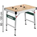 Produktbild: Metabo Arbeitstisch MWB 100, höhenverstellbar, 100 x 80-100 x 75cm, Holz, klappbar