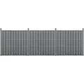 Produktbild: WPC Gartenzaun Sichtschutz Windschutz Lamellenzaun Zaun 562x185cm Grau [neu.holz] - Grau