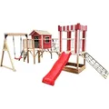 Produktbild: HOME DELUXE - Spielpark inkl. Schaukel und Rutsche WUNDERLAND - 555 x 340 cm | Ausstattung inkl. Schaukel - Rot