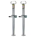 Produktbild: 2 PKW Anhänger Anhängerstützen 700 mm mit Halterungen Stützfuß Klemmschellen
