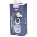 Produktbild: BIBS Fopspeen Glowdark Eisen/Baby Blau Duo 0-6