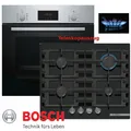 Produktbild: Gas Herdset Autark Gasherd BOSCH Einbau  Backofen Teleskop + GAS Kochfeld NEU