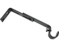 Produktbild: Wandträger ausziehbar 1-läufig für Memphis schwarz Ø 16 mm 10-14 cm lang 2 Stk.