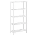 Produktbild: SONGMICS Badezimmerregal, Badregal, Küchenregal, Schuhregal mit 5 Ebenen, Standregal aus Bambus, 26 x 60 x 130 cm, für Bad, Wohnzimmer, Flur, Küche, wolkenweiß BCB35WT