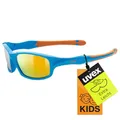 Produktbild: uvex sportstyle 507 - Sonnenbrille für Kinder - 100% UVA-, B, C Schutz - inkl. Kopfband - blue-orange/orange - one size