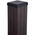 Produktbild: GroJa Fertigzaun Pfosten zum Aufdübeln inkl. Kappe Anthrazit 7 x 7 x 190 cm