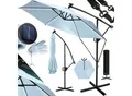 Produktbild: KESSER® Alu Ampelschirm LED Solar + Abdeckung mit Kurbelvorrichtung UV-Schutz Aluminium mit An-/Ausschalter Wasserabweisend - Sonnenschirm Schirm Gartenschirm