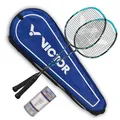 Produktbild: VICTOR Ultramate 6 Badmintonschläger für Einsteiger aus Carbon + Aluminium, Schlägerset (2 Stck),3 Nylonshuttle,1 Bag