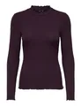 Produktbild: JdY Damen Jdyfransiska Life L/S Hi-NCK Top Jr Noos, Winetasting, XL