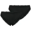 Produktbild: Nur Die Slip Invisible Seamless Lace (2-St) Unterhose, Basic Slip, Slip schwarz 40-42