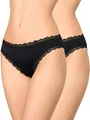 Produktbild: Nur Die Lace Slip 2er-Pack Invisible – Nahtlose Damen Slips mit Spitze Unsichtbar & Seamless weiche leichte Mikrofaser Damen Unterhosen