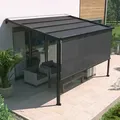 Produktbild: empasa Vorhang für elektrische Pergola - zwei Größen wählbar - Polyester Stoff - Aluminium Kassette - Sonnenschutz / Sichtschutz - Sonnenschutzrollo - Zubehör - Pergola Markise