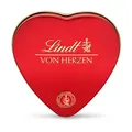 Produktbild: Lindt Schokolade von Herzen | 30 g | 6 Pralinés in den Sorten Marc de Champagne, Coeur à l'Orange, Vollmilch mit Krokant, Orange Marzipan in schöner Herzdose | Pralinengeschenk | Schokoladengeschenk