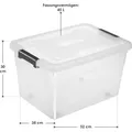 Produktbild: Juskys Aufbewahrungsbox mit Deckel - 6er Set Kunststoff Boxen 45l - Box groß, stapelbar, transparent - Aufbewahrung Ordnungssystem Aufbewahrungsboxen - Weiß
