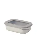 Produktbild: Mepal Multi Bowl Cirqula Rectangular - Mikrowellen Geschir - Geeignet als Luftdichte Aufbewahrungsbox für den Kühlschrank, Mikrowellengeschirr & als Frischhaltedosen - 500 ml - Nordic white