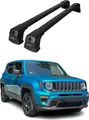 Produktbild: Dachträger Grundtäger für Jeep Renegade 2014-2025 75kg Aluminium Schwarz 2tlg