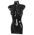 Produktbild: 1x Halbschale mit Haken Damentorso Weiblich Oberkörper Halbplastik Torso Schwarz