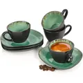 Produktbild: Sänger Espressotassen, Grün, Keramik, 8-teilig, kratzfest, Kaffee & Tee, Tassen, Espressotassen