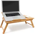 Produktbild: Betttablett Relaxdays höhenverstellbar Bambus 72,5 × 30,5 × 35 cm