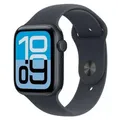 Produktbild: Apple Watch SE 3 (2025) GPS 44mm Mitternacht Aluminiumgehäuse, Mitternacht Sportarmband S/M EU MEHN4 - Schwarz