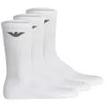 Produktbild: Emporio Armani Herren Casual Cotton 3-Pack Sneaker Socks 3er-Pack Sneakersocken, Weiß/Weiß/Weiß, L-XL