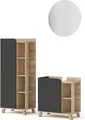 Produktbild: Vicco Badmöbel-Set Karen, 3 Teile, Sonoma/Anthrazit