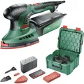 Produktbild: Bosch Schwingschleifer PSM 200 AES + SystemBox, 200 W, 182 x 92mm/142 x 92mm, mit Zubehör und Koffer